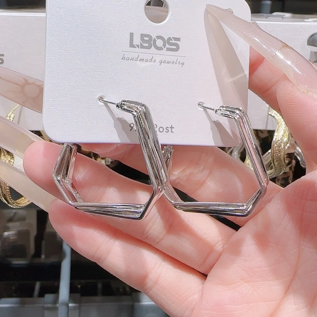 锆石铜合金925银耳环