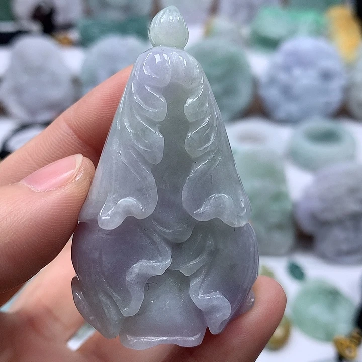 翡翠未镶嵌颈饰大百财卡厚装19+