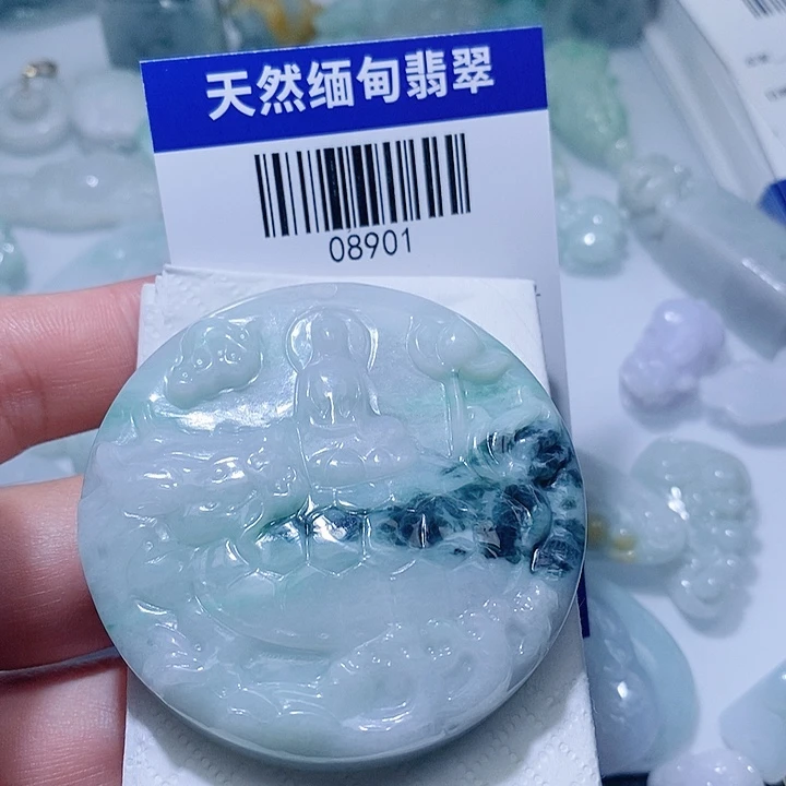 翡翠未镶嵌颈饰天光墟翡翠市场现金代购
