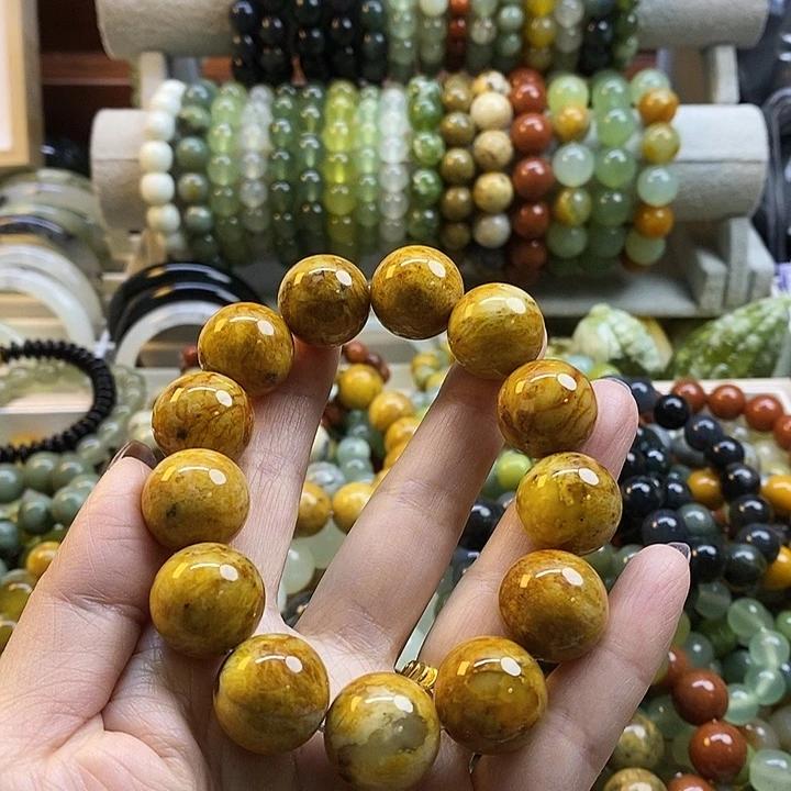 未镶嵌蛇纹石玉手镯?**?