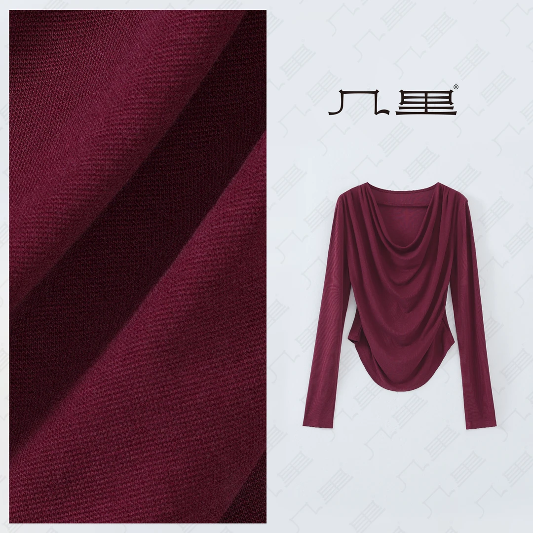 几里与麻【晨露玫瑰】设计感优雅长袖T恤 衣长62 胸围92 2052483