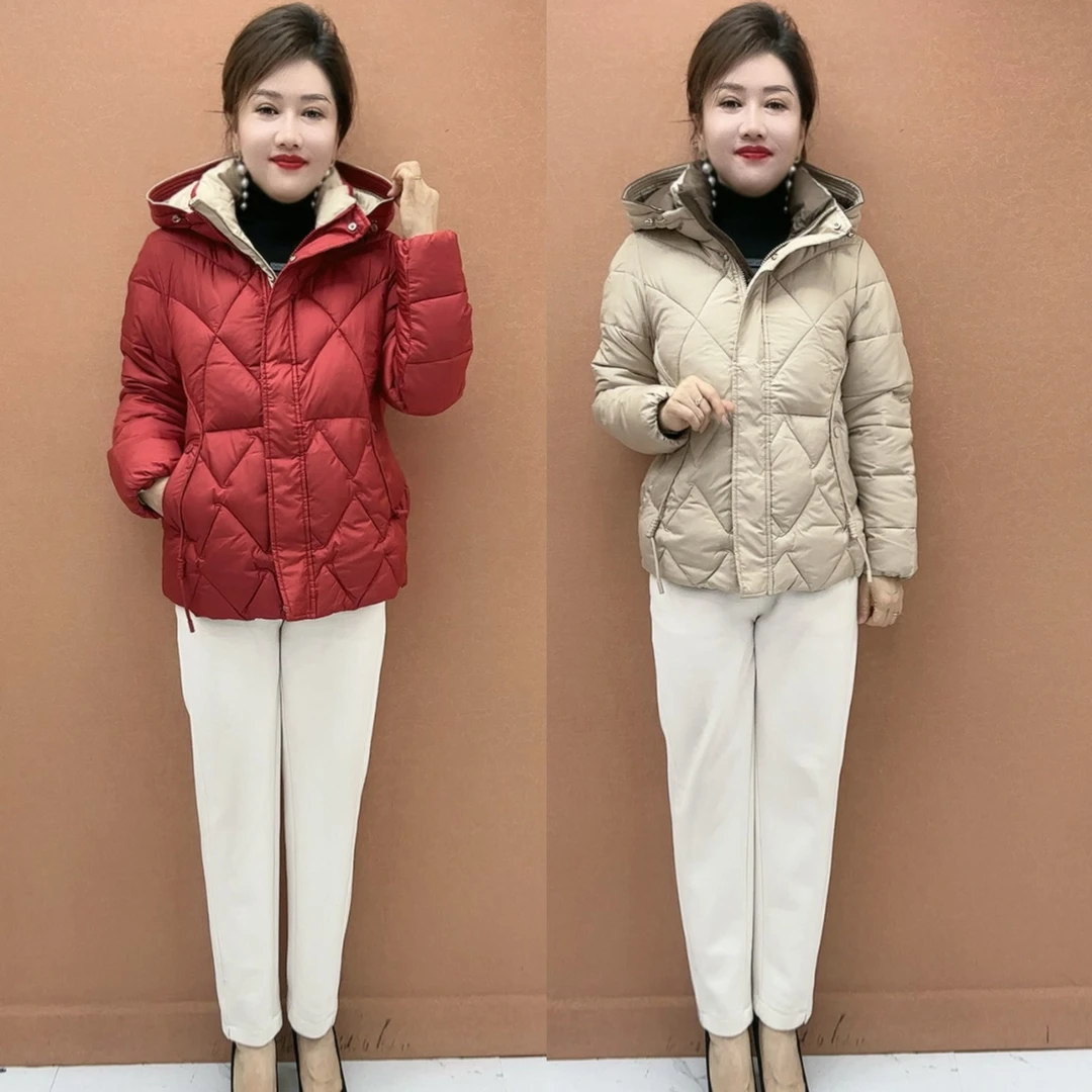 D811新款时尚韩版宽松显瘦气质高雅棉服