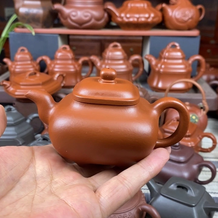 紫砂茶壶四方传炉160-220cc原矿赵庄朱泥双十一特价