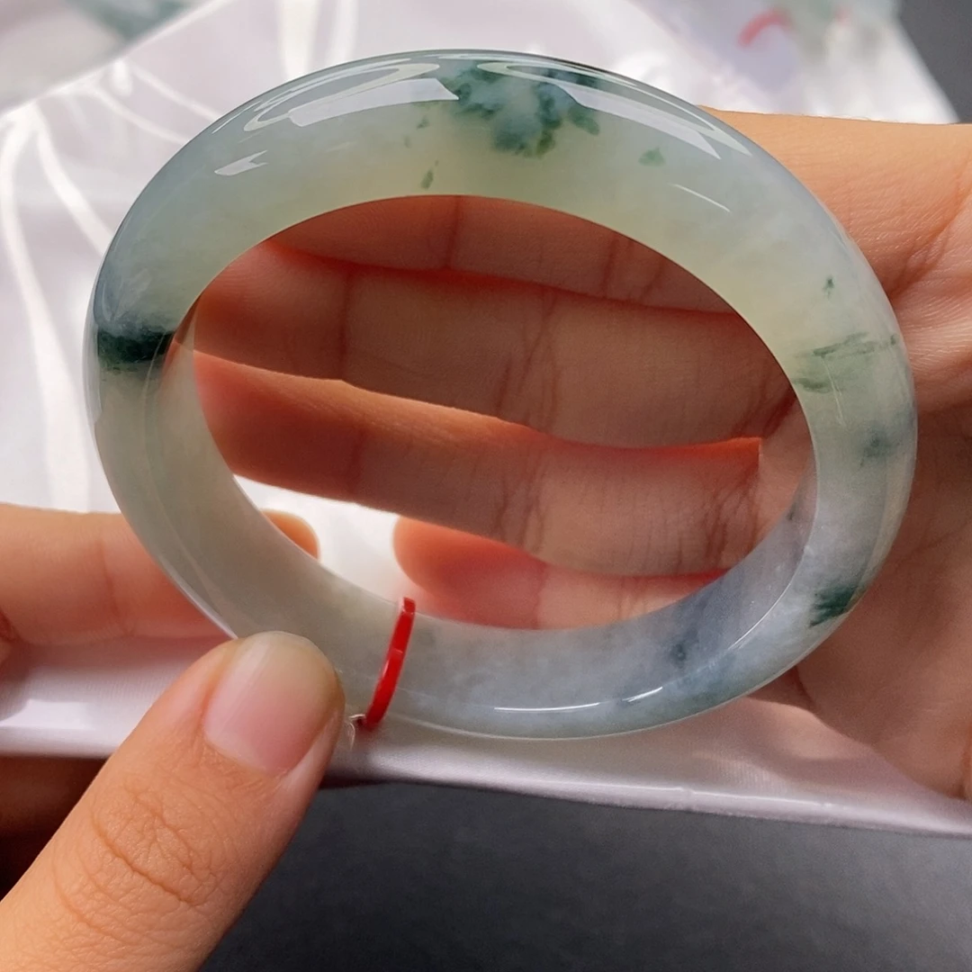 翡翠未镶嵌手镯5859正圈