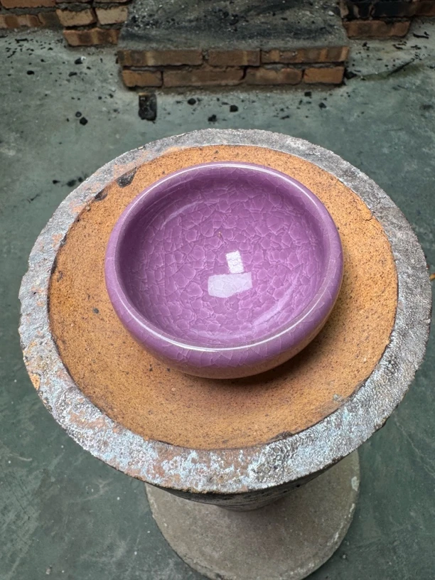 高端茶器 主人杯 紫罗兰冰裂花 严