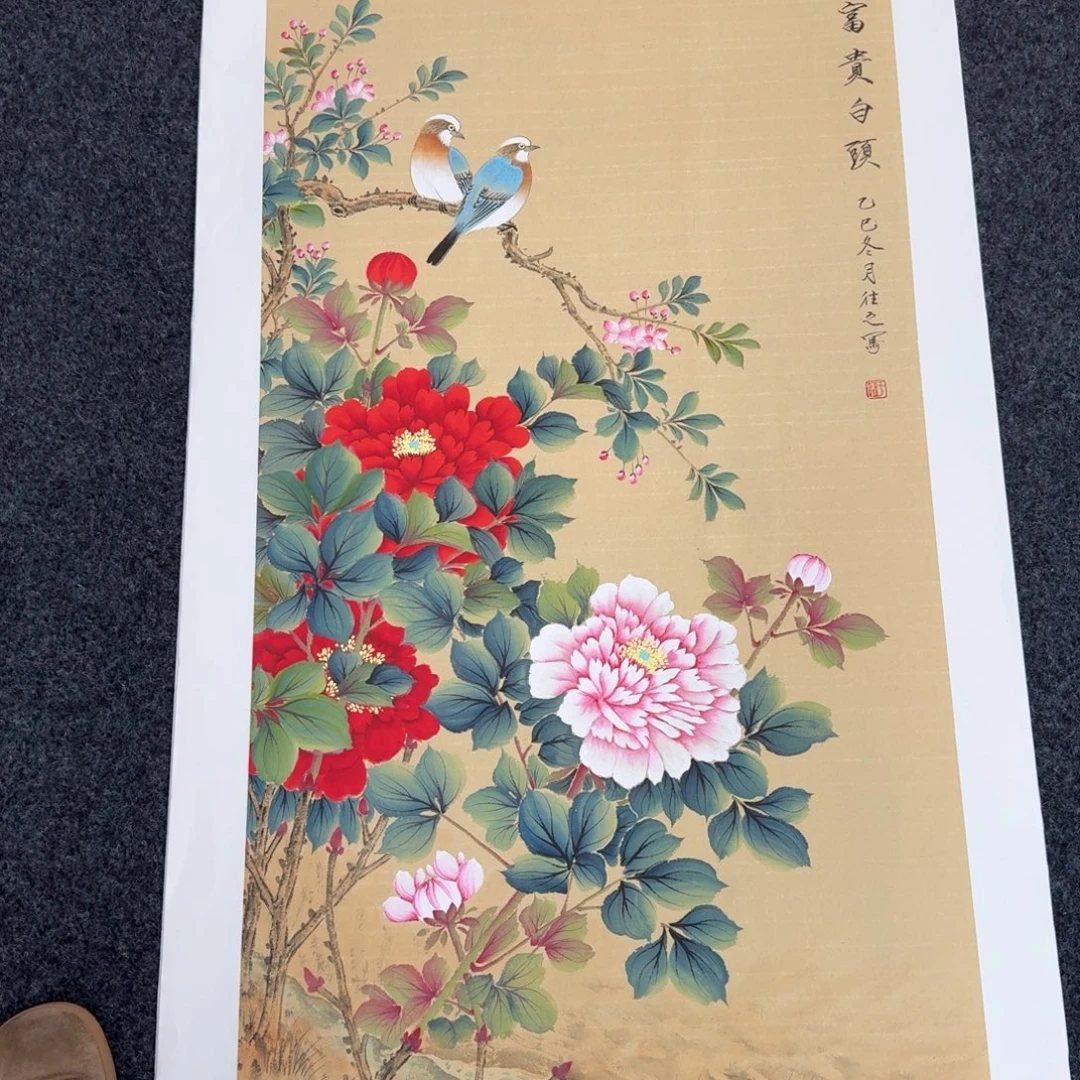 国画纯手绘山水花鸟作品