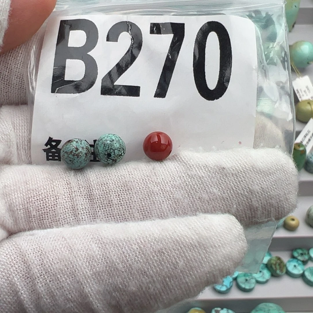 南红玛瑙未镶嵌6圆珠一对