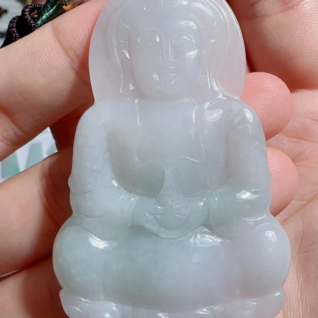 翡翠未镶嵌吊坠(不含链)观音