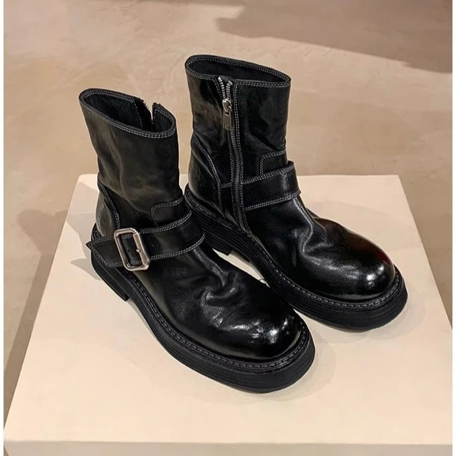 西瑞冬季新款短靴女款百搭时尚靴子网红英伦风瘦瘦靴阔腿裤必备鞋