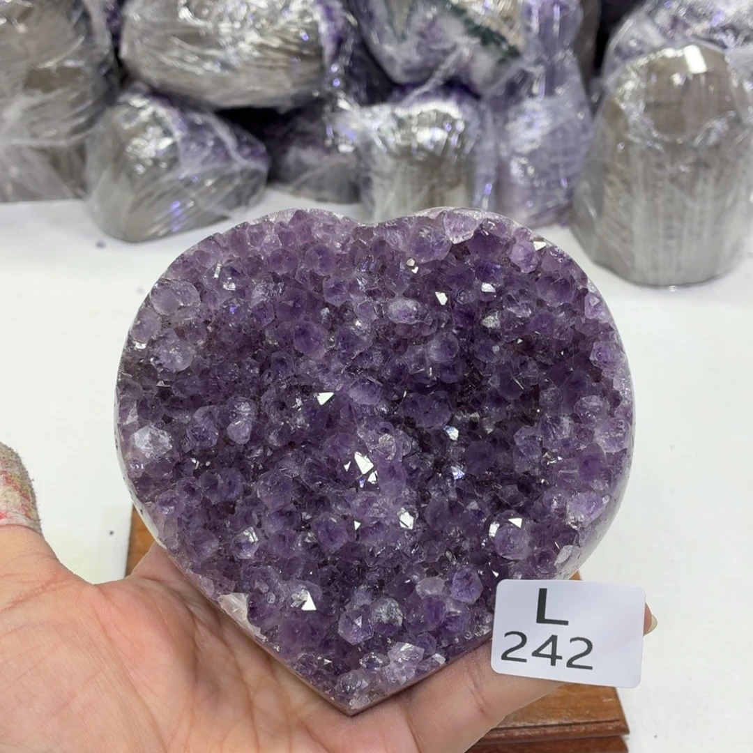 水晶未镶嵌摆件天然紫水晶