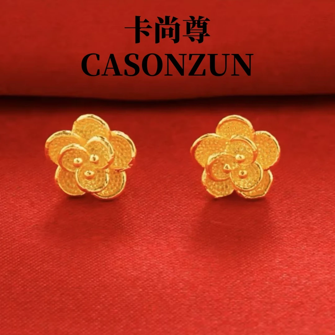 金红阁【徐总】古法匠心工艺花咕嘟耳钉【SCR01】