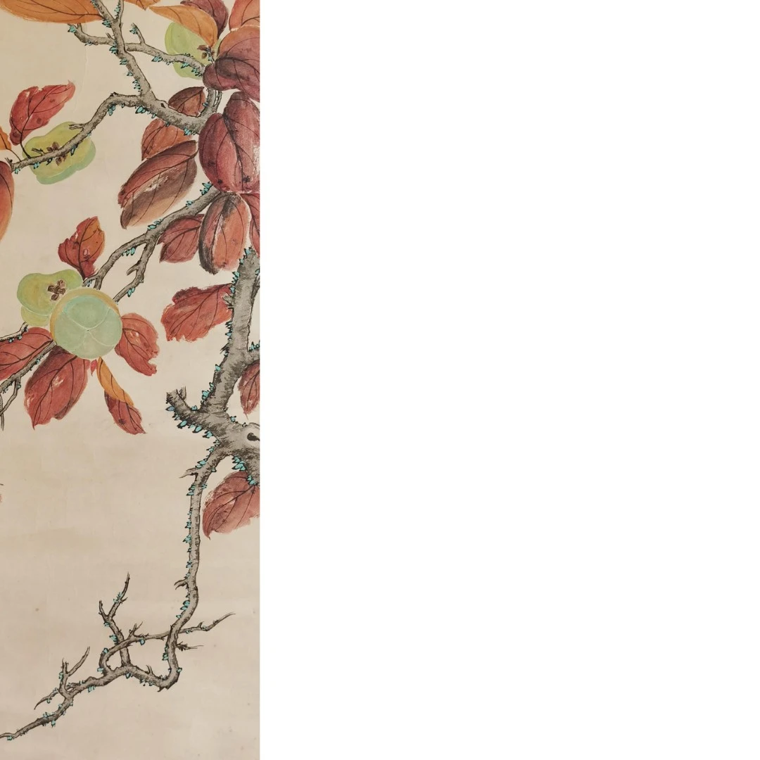 【辽拍】V250709-2-828《柿子》（2.8平尺) 纸本镜片 DD8