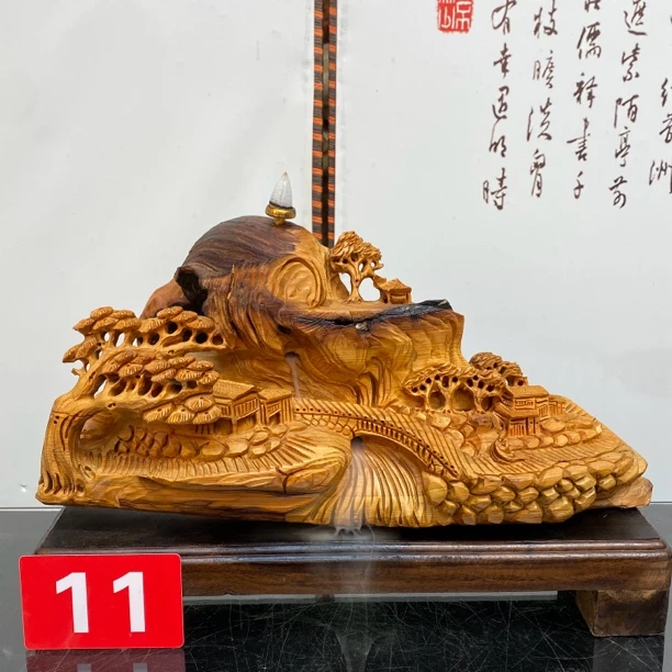 新品特价崖柏山水摆件规格:长30宽15高26重6.5斤