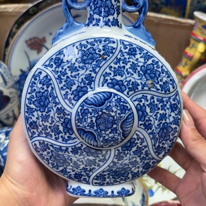 紫砂花瓶瓷器摆件 瓷器摆件