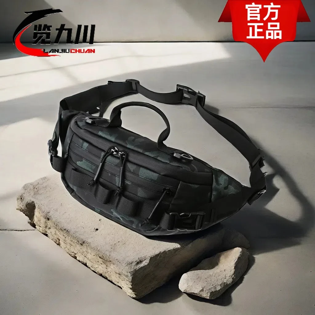 迷彩防水路亚腰包男女运动斜挎单肩包多功能腰包旅行登山运动胸包