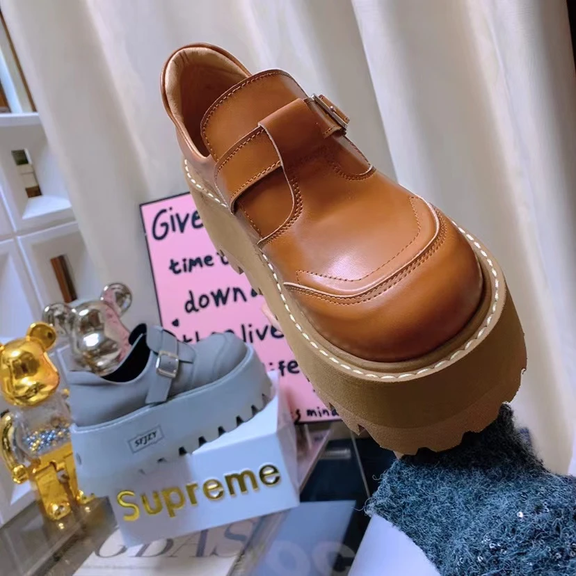 雅雅2025春季新款厚底女士乐福鞋129-81