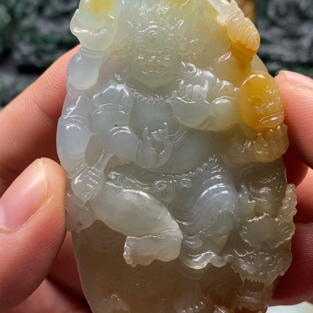 定制翡翠未镶嵌天然翡翠A货大黑天