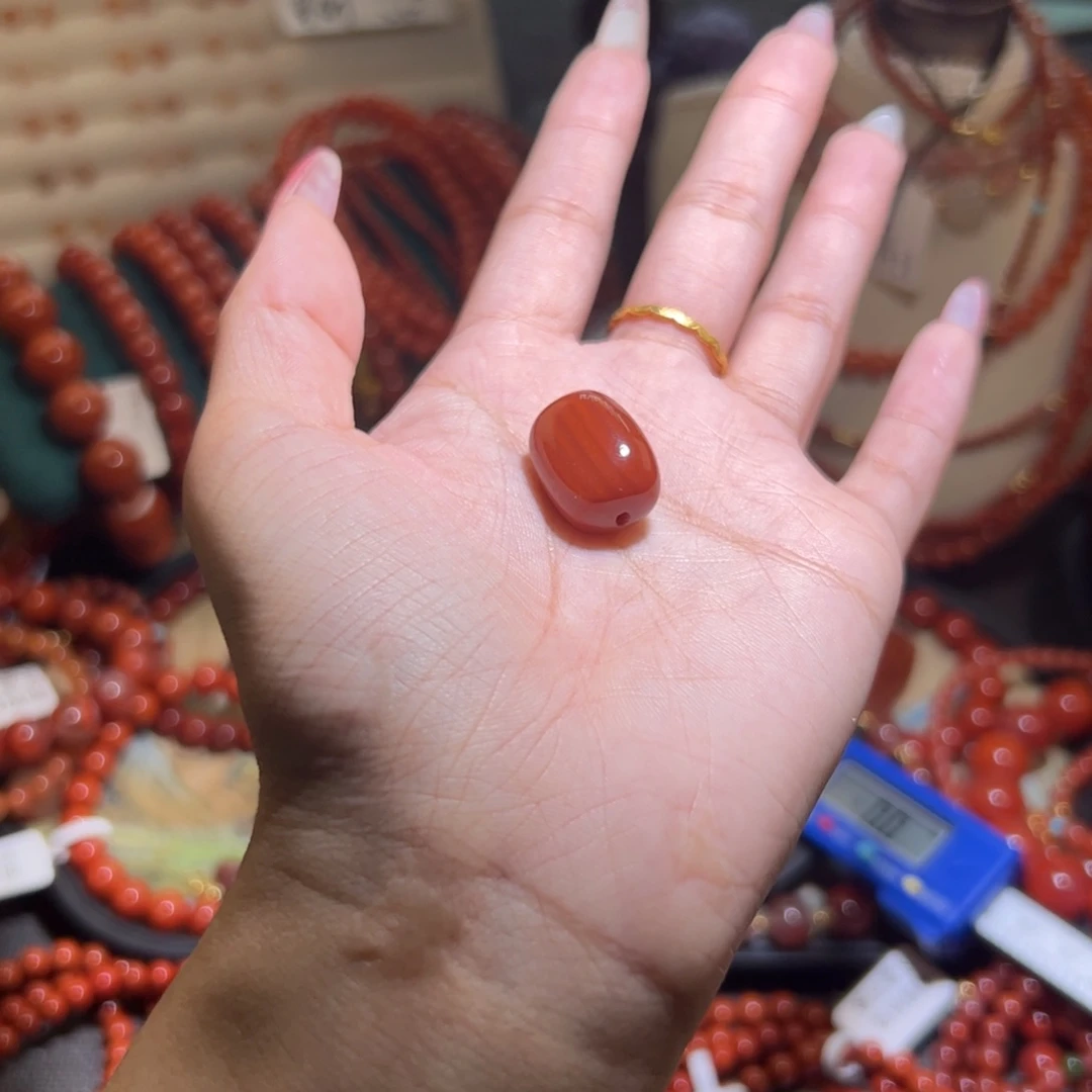 南红玛瑙未镶嵌手链14mm