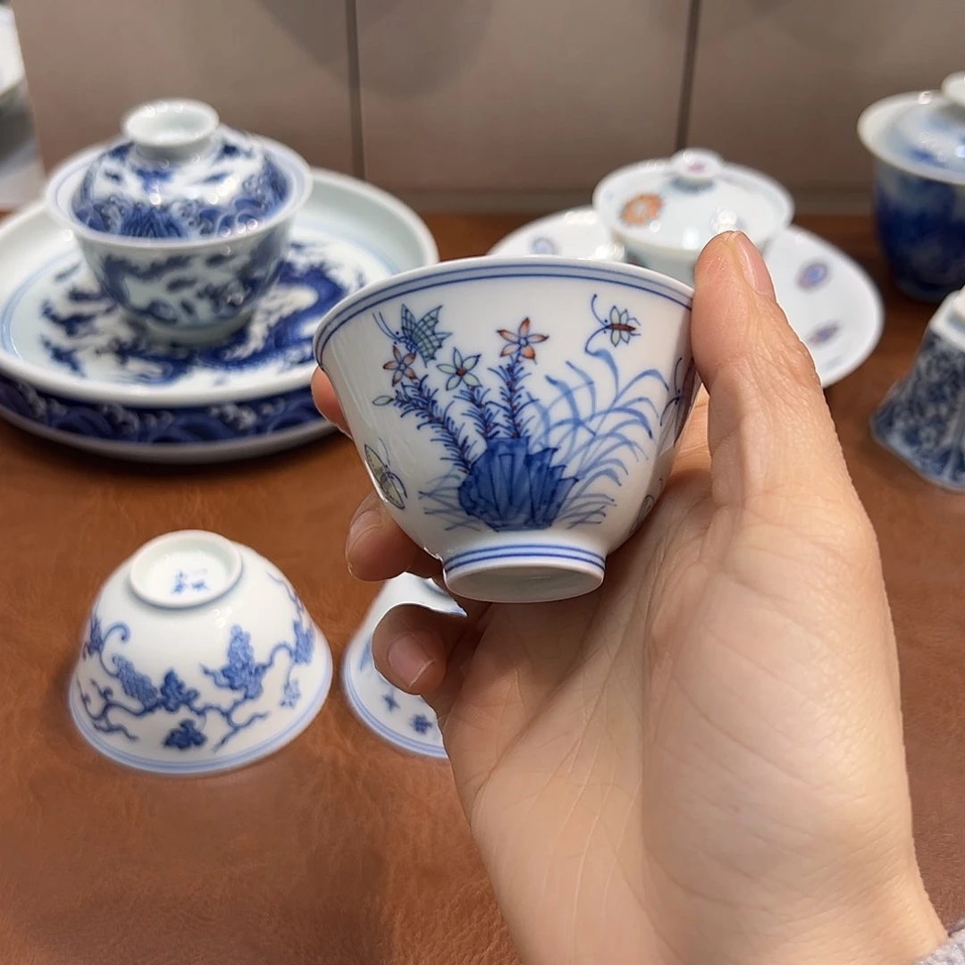 杯子斗彩三秋杯70毫升