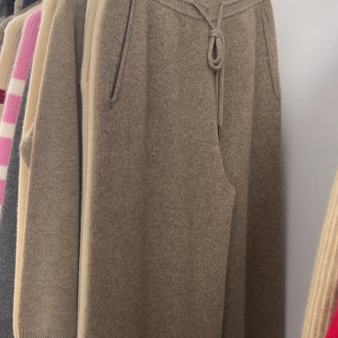 经典百搭羊绒阔腿裤