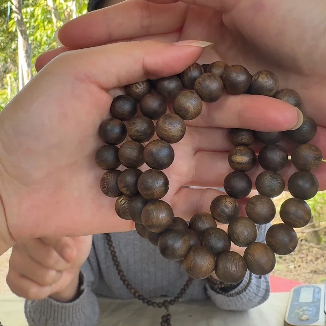 沉香手串绿奇楠沉香单圈约1.2-15多样性发一条