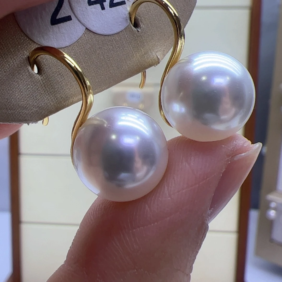 淡水珍珠耳饰银S925镶嵌