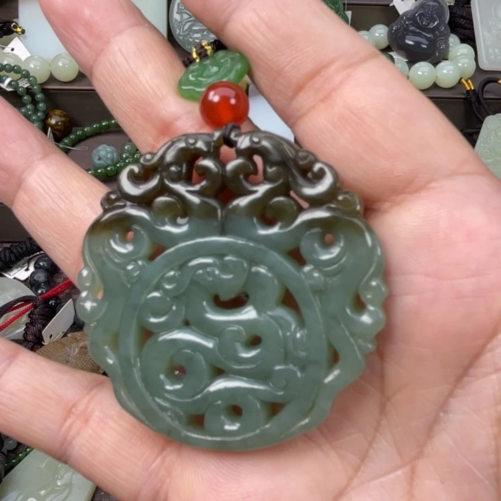 和田玉未镶嵌吊坠(不含链)