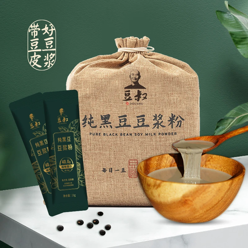 豆叔【纯黑豆豆浆粉】高蛋白细腻顺滑醇香孕妇营养早餐冲泡饮品
