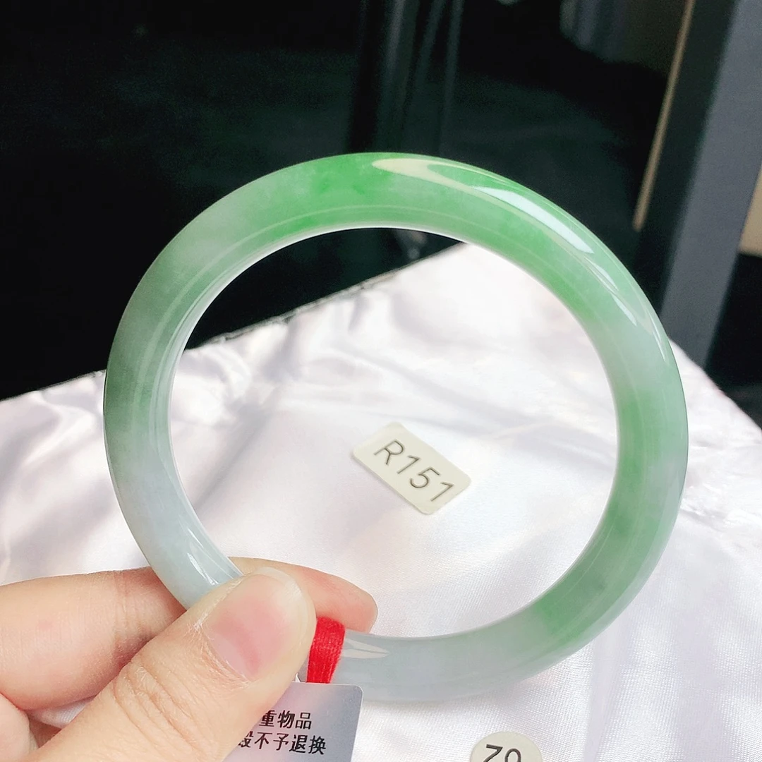 翡翠未镶嵌手镯缅甸天然a货翡翠手镯