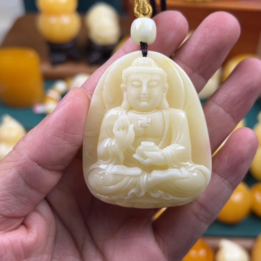 琥珀未镶嵌颈饰纯天然琥珀蜜蜡无优化