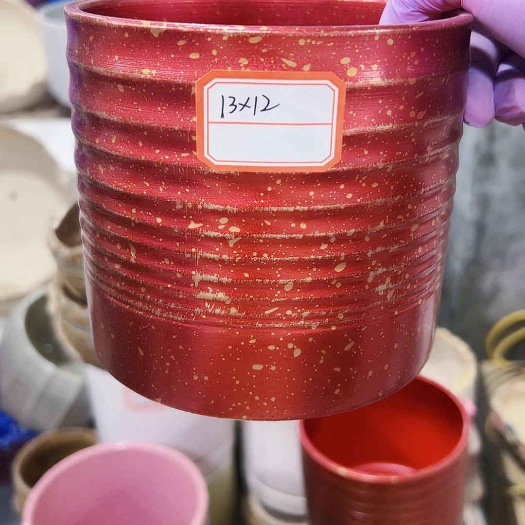 走孔，外贸尾单陶瓷花盆凑单10米包邮