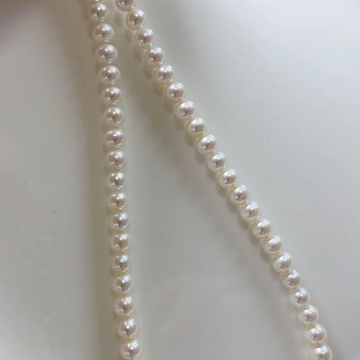 5.8冷白炫彩皮光干净新品秒淡水珍珠未镶嵌