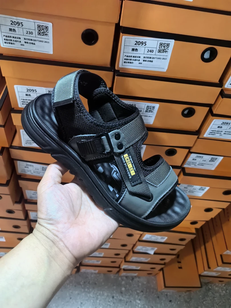 1101头层牛皮百搭男士凉鞋