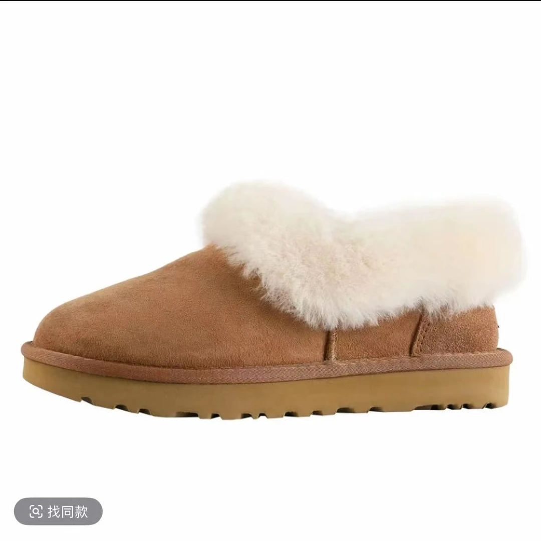 【大喜庆全新未拆封】秋冬桑坡雪地靴羊皮毛一体薄/厚底妮塔毛毛鞋