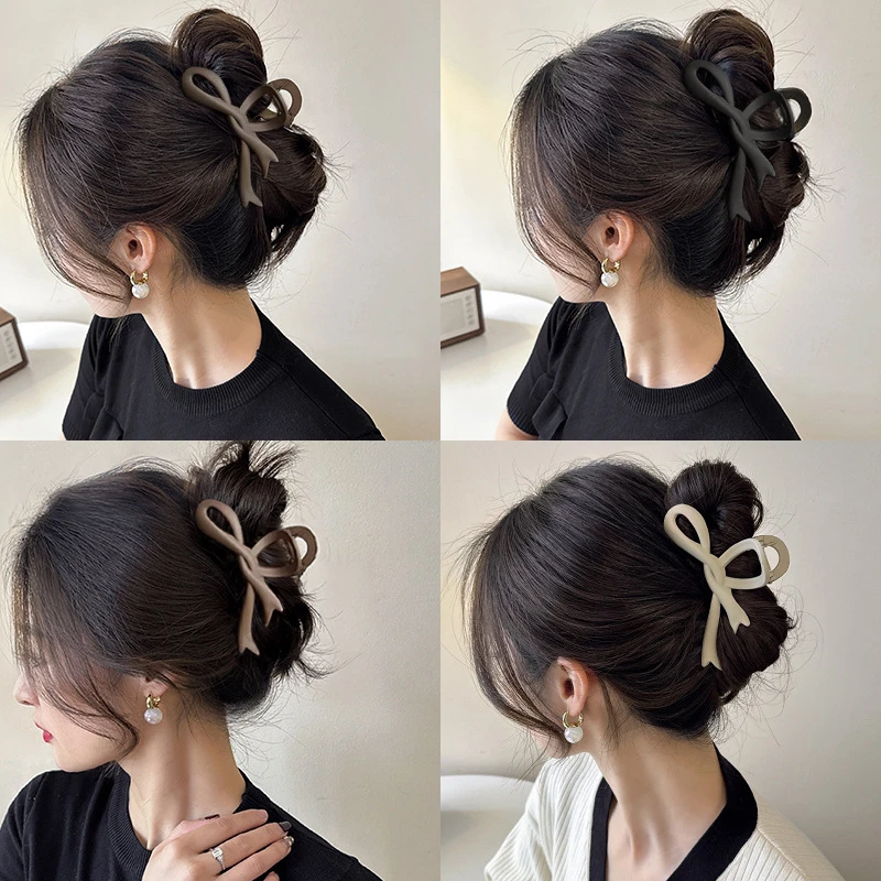 磨砂波浪抓夹大号明星同款发夹女新款后脑勺高级感鲨鱼夹发饰发卡