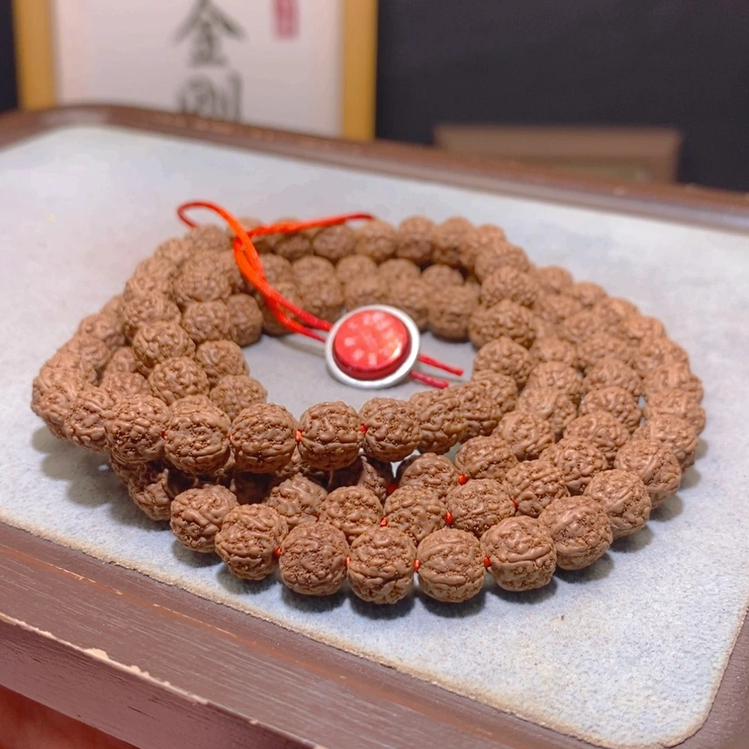 凉***白菩提籽类闷墩龙108