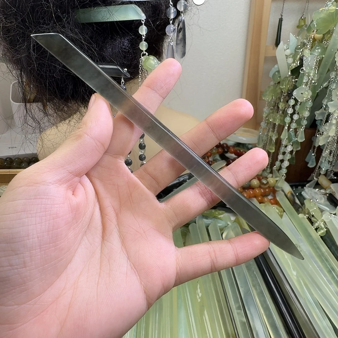 蛇纹石玉合金发饰