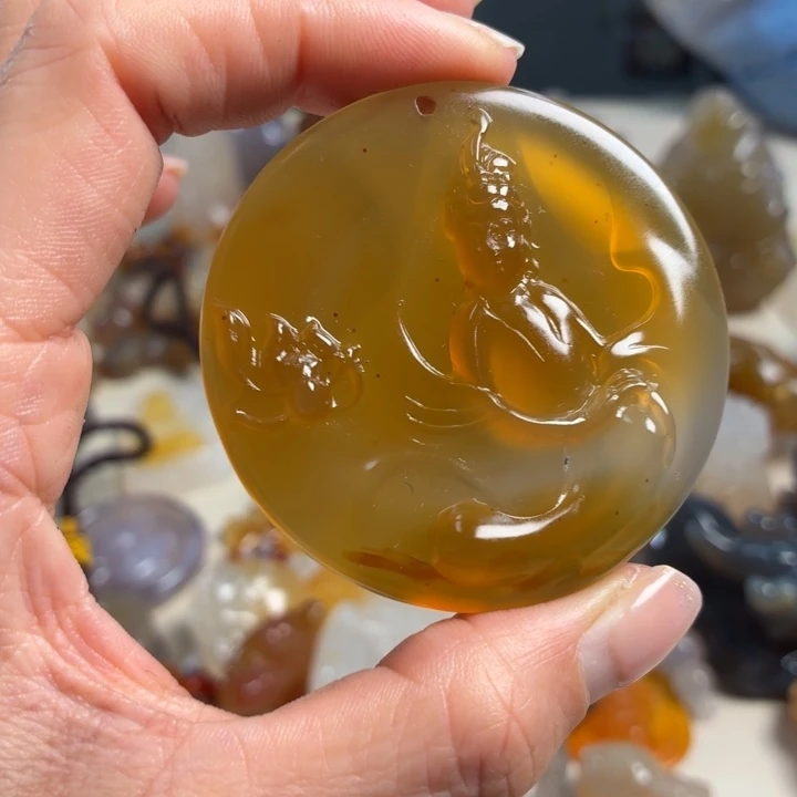 玛瑙/玉髓未镶嵌吊坠(不含链)