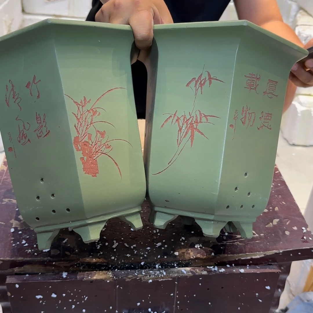 紫砂花盆口径19.17/22口径