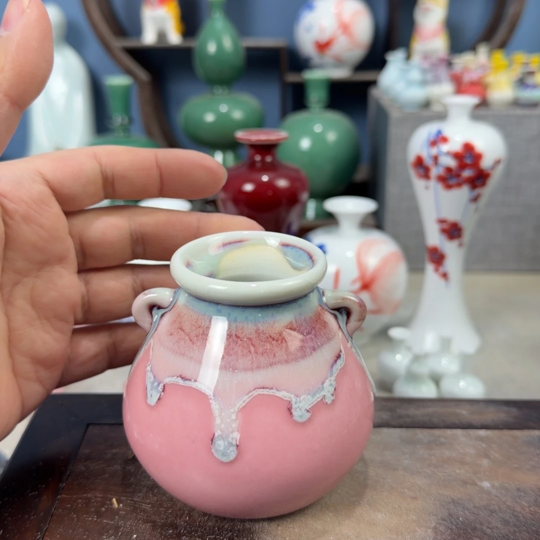 陶瓷手工小花器摆件