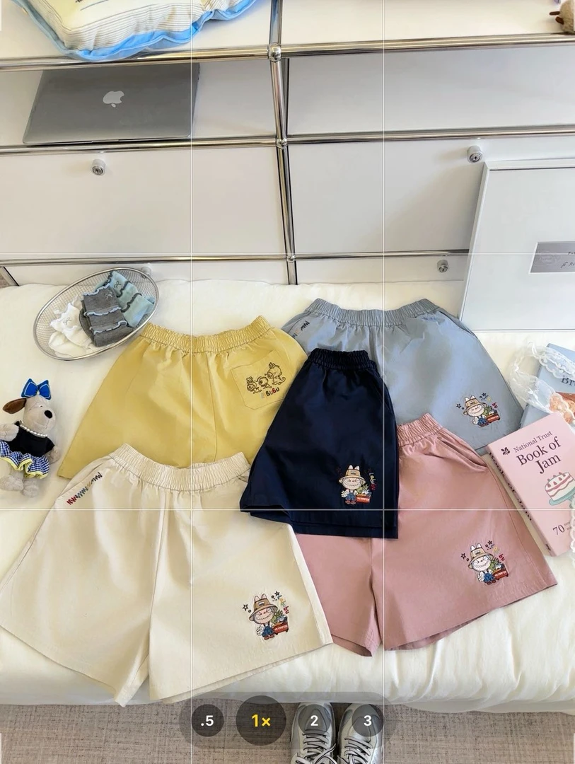 【夏日多巴胺】刺绣卡通韩版休闲百搭短裤