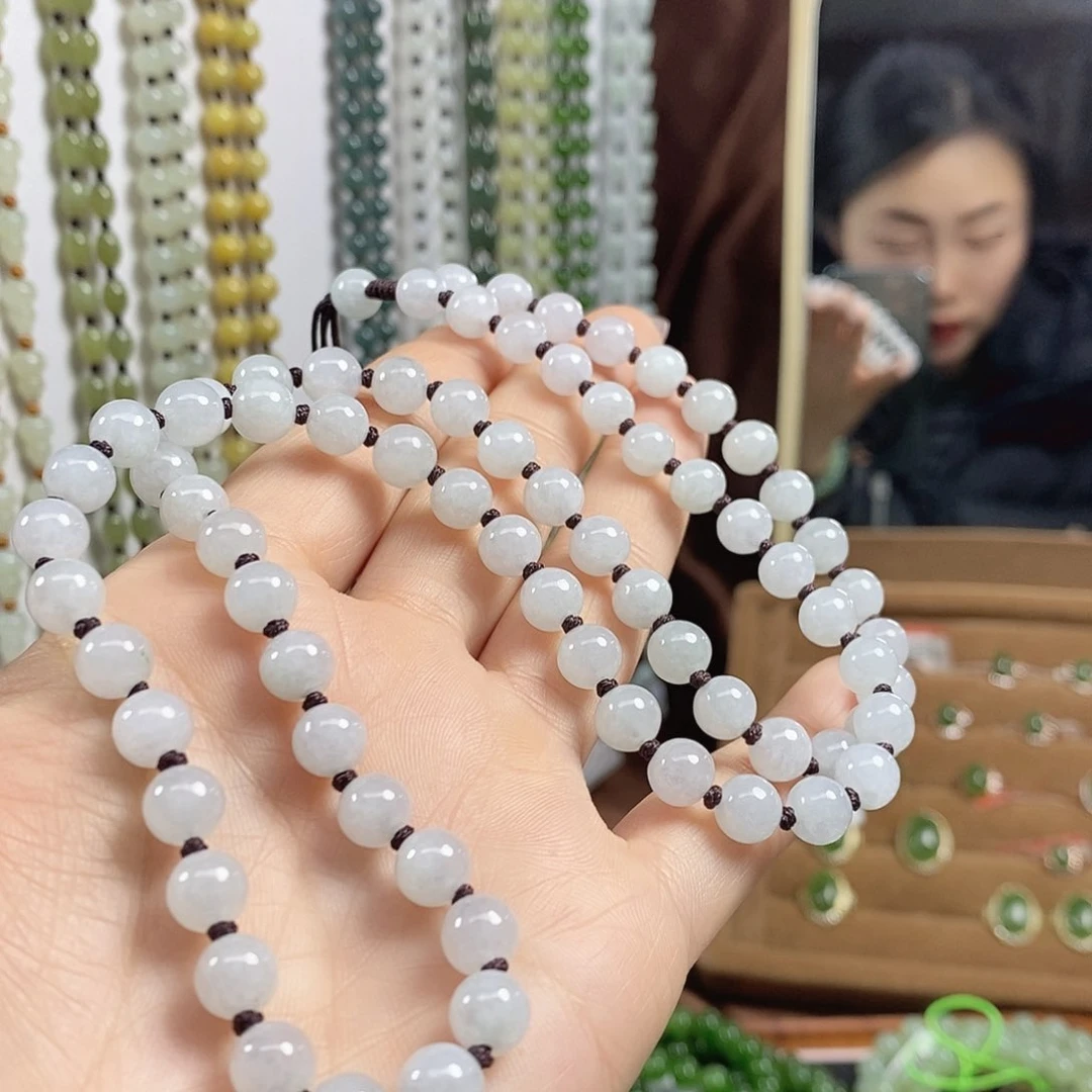 翡翠颈饰未镶嵌天然翡翠项链