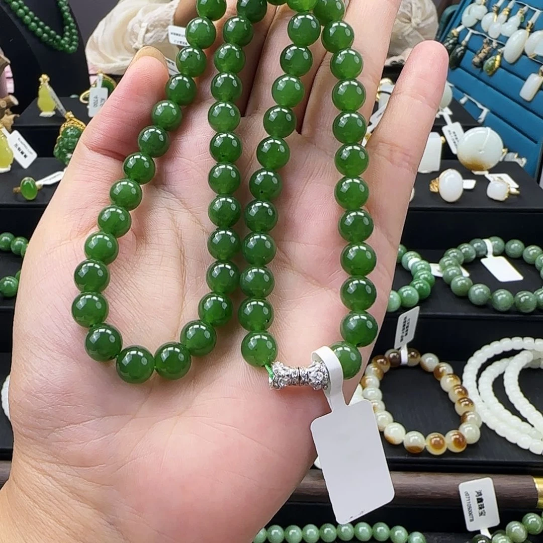 和田玉（碧玉）未镶嵌项链