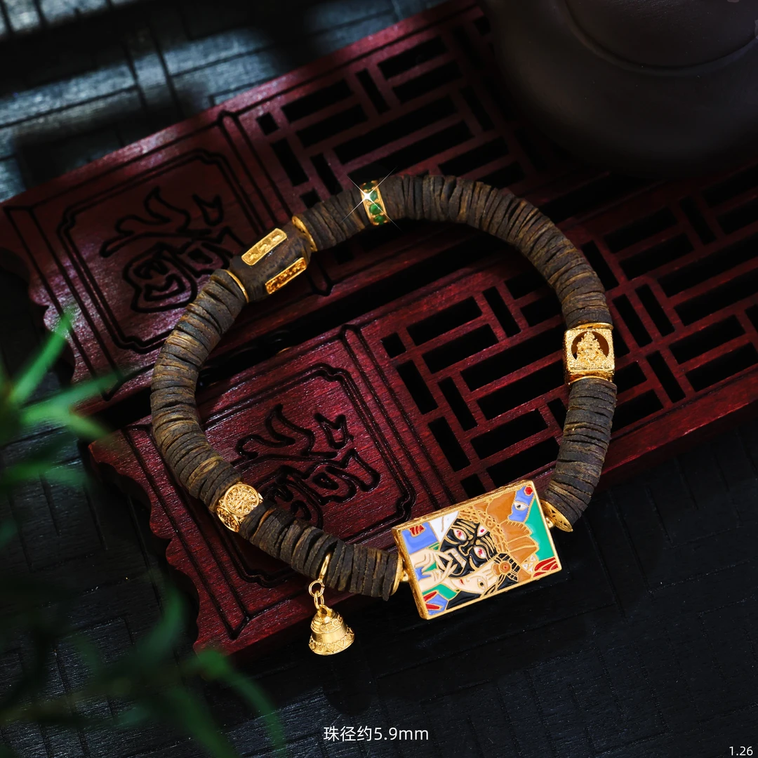 【金豆】言欢||18K金十二生肖三合扎基前世今生黄财神手串V