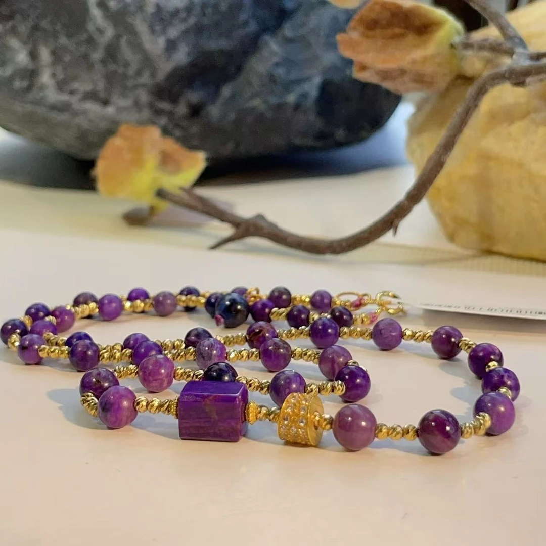 舒俱来帝王紫项链/18k/40cm/3-5mm/AZB4178（星黎）