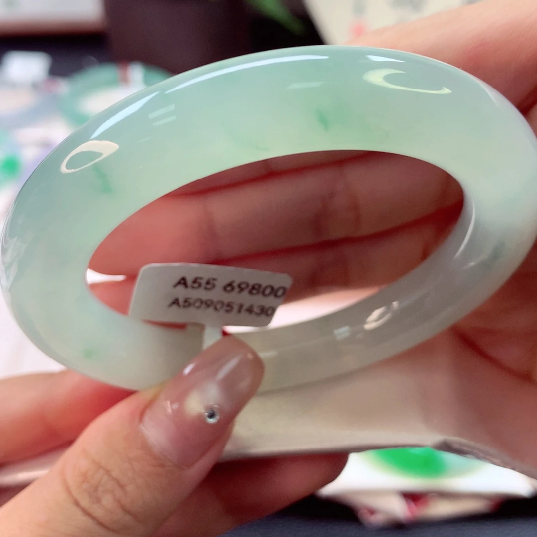 未镶嵌手镯翡翠圆条20号66