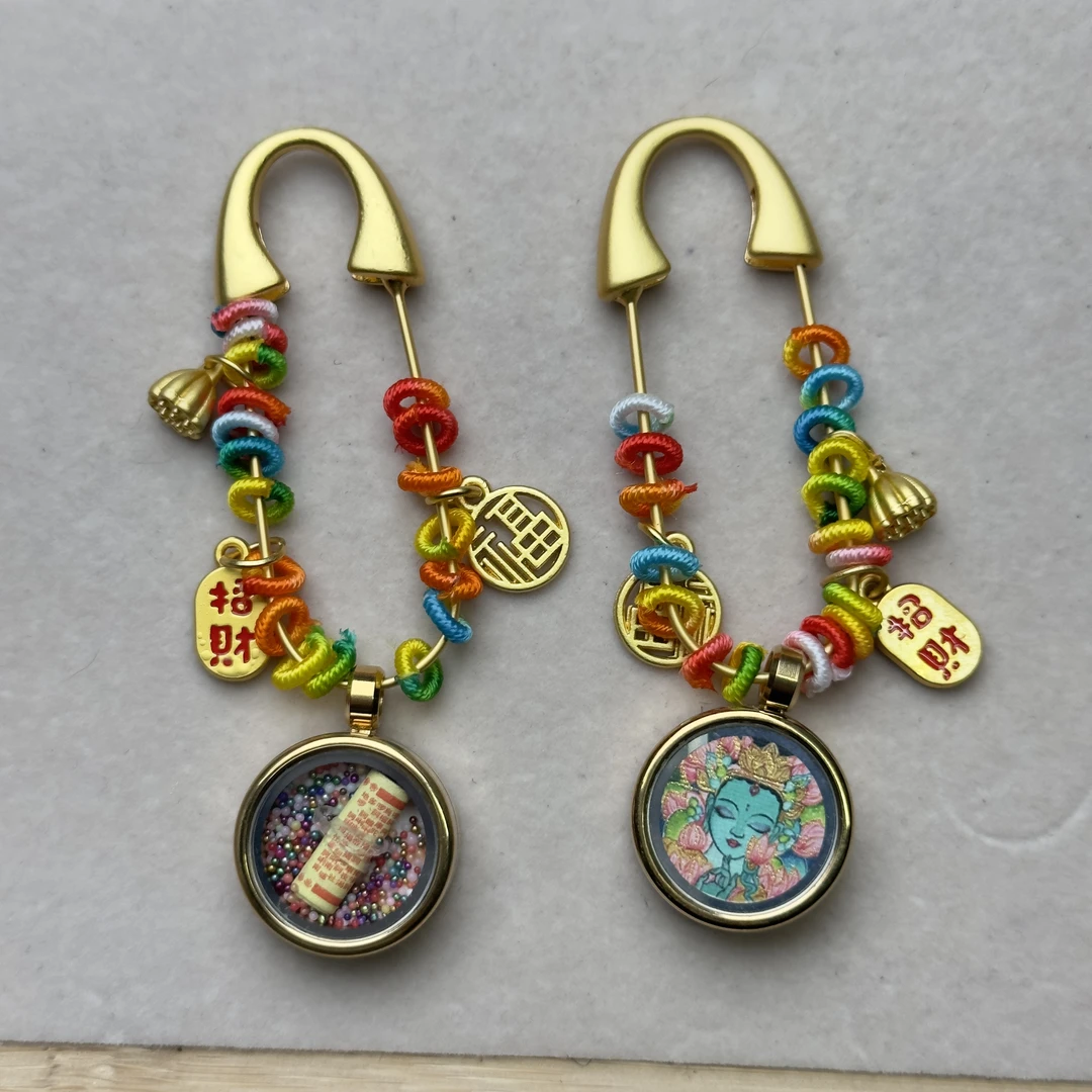 【F27】唐卡绿度母吊坠胸针多样性发其一