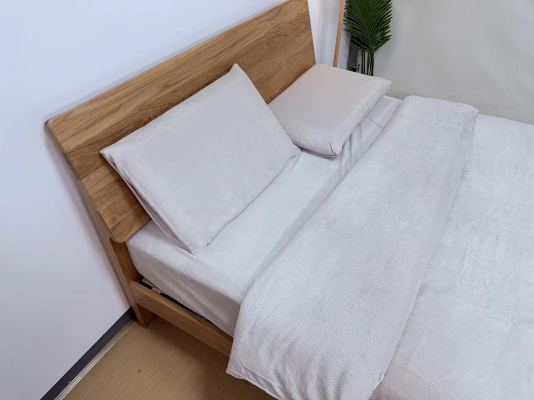 华夫格暖绒四件套床笠款