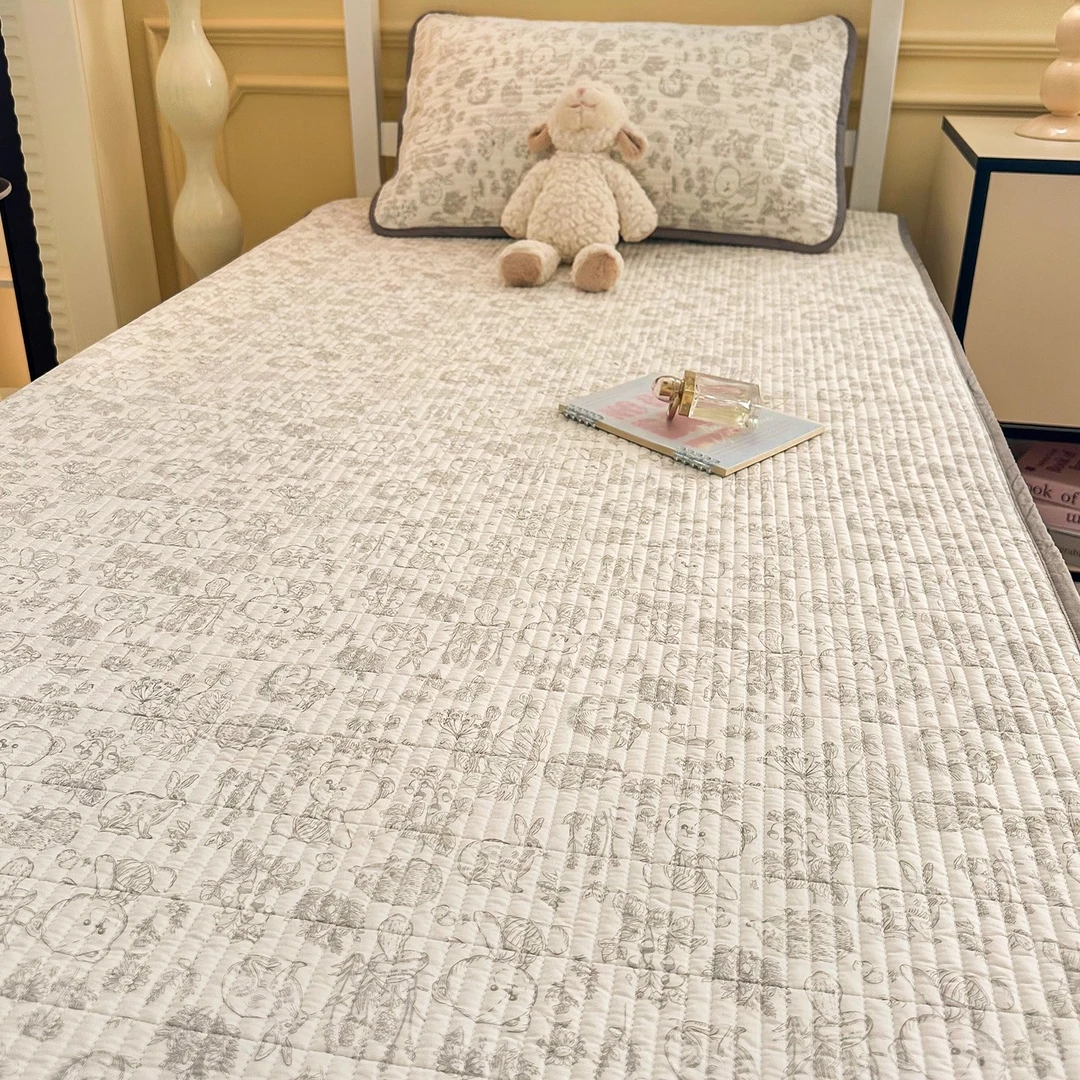 大学生住校专用纯棉薄褥子床盖90x190寝室单人全棉夹棉床单软床垫