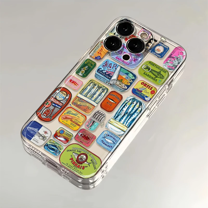 创意沙丁鱼罐头适用苹果iphone16promax小米15华为手机壳太空MT